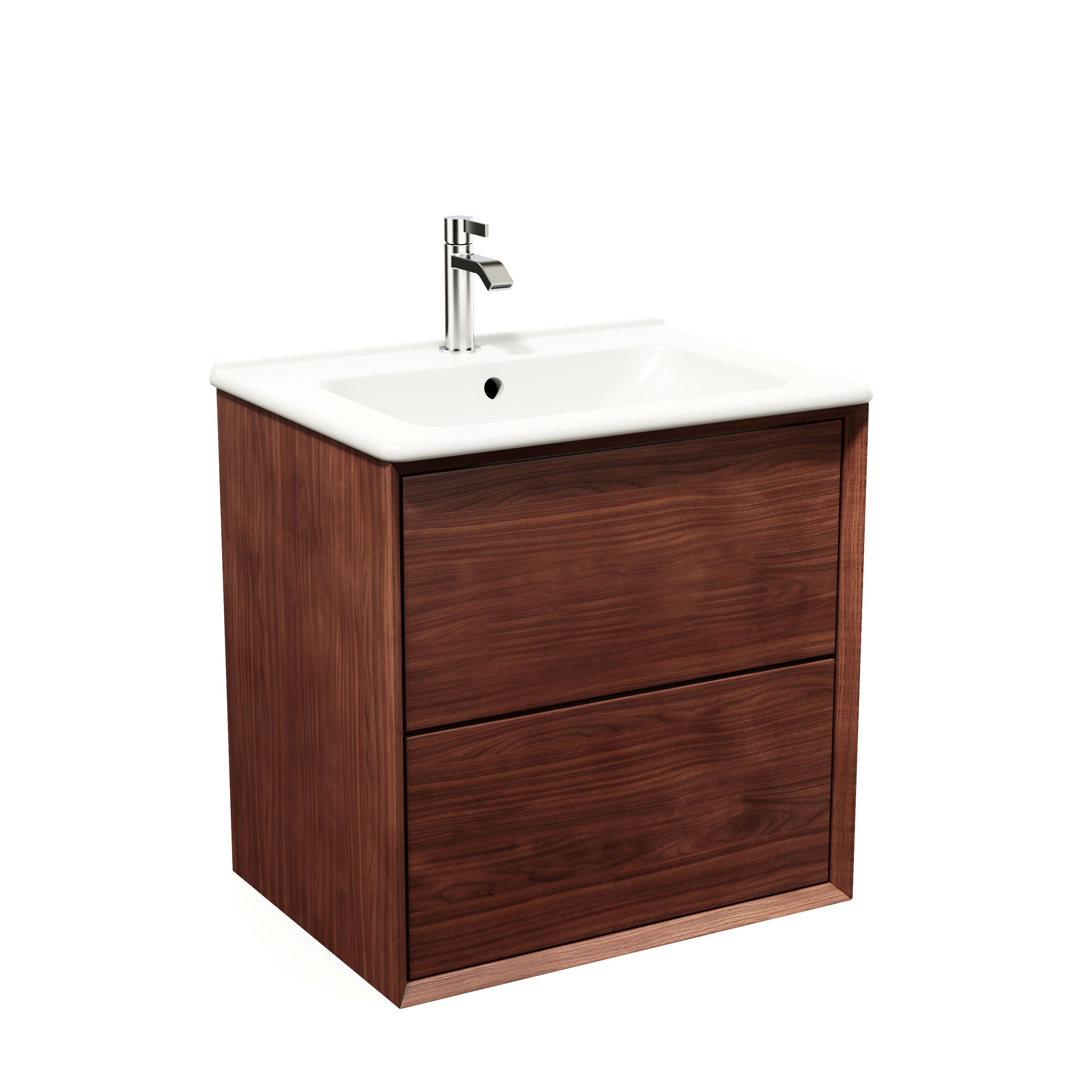 Walnut vanity unit 60 cm – Without washbasin