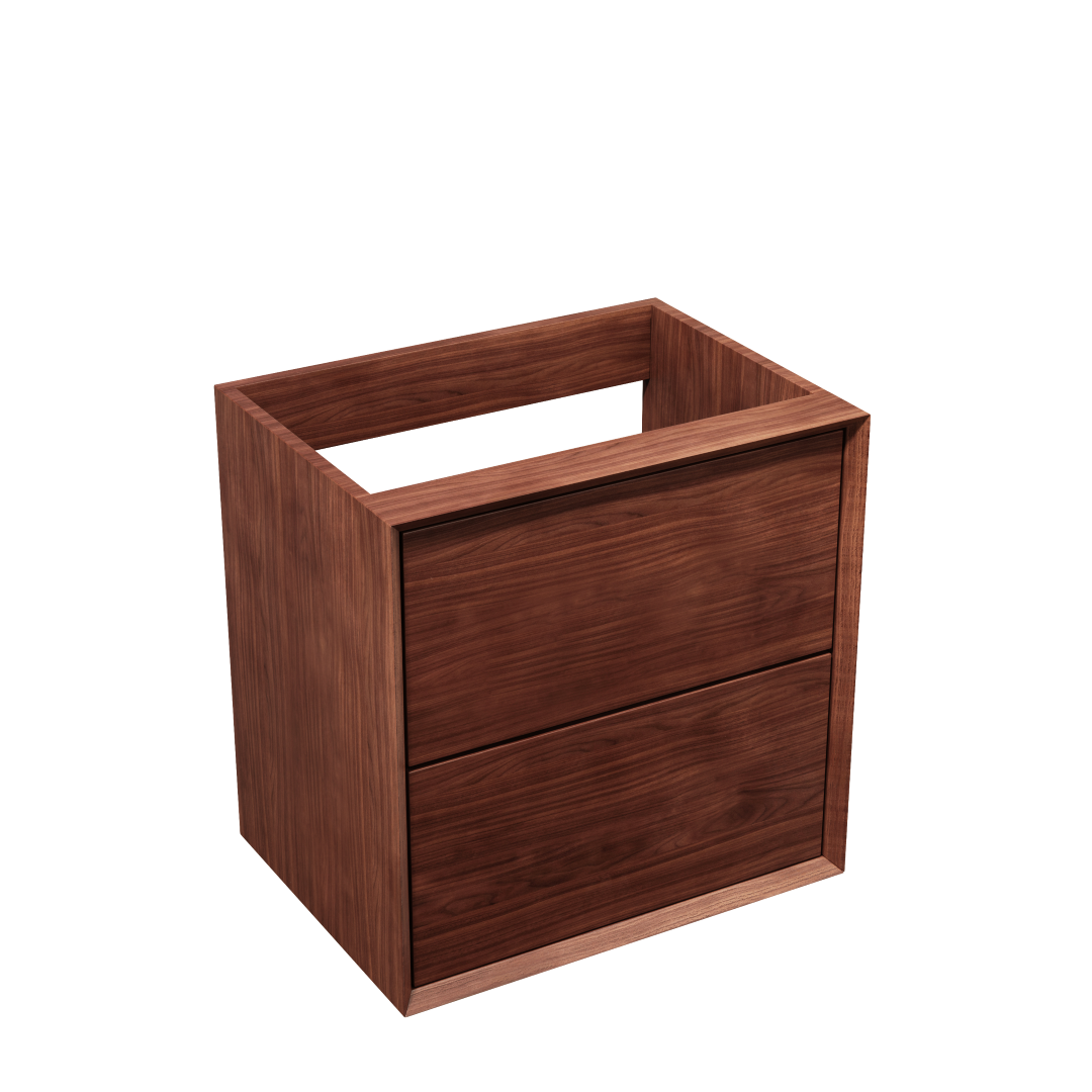 Walnut vanity unit 60 cm – Without washbasin