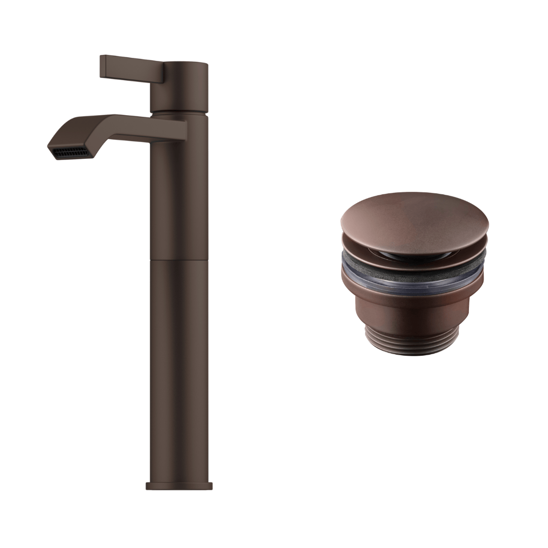 Mixer tap package for countertop washbasins – choose design and finish