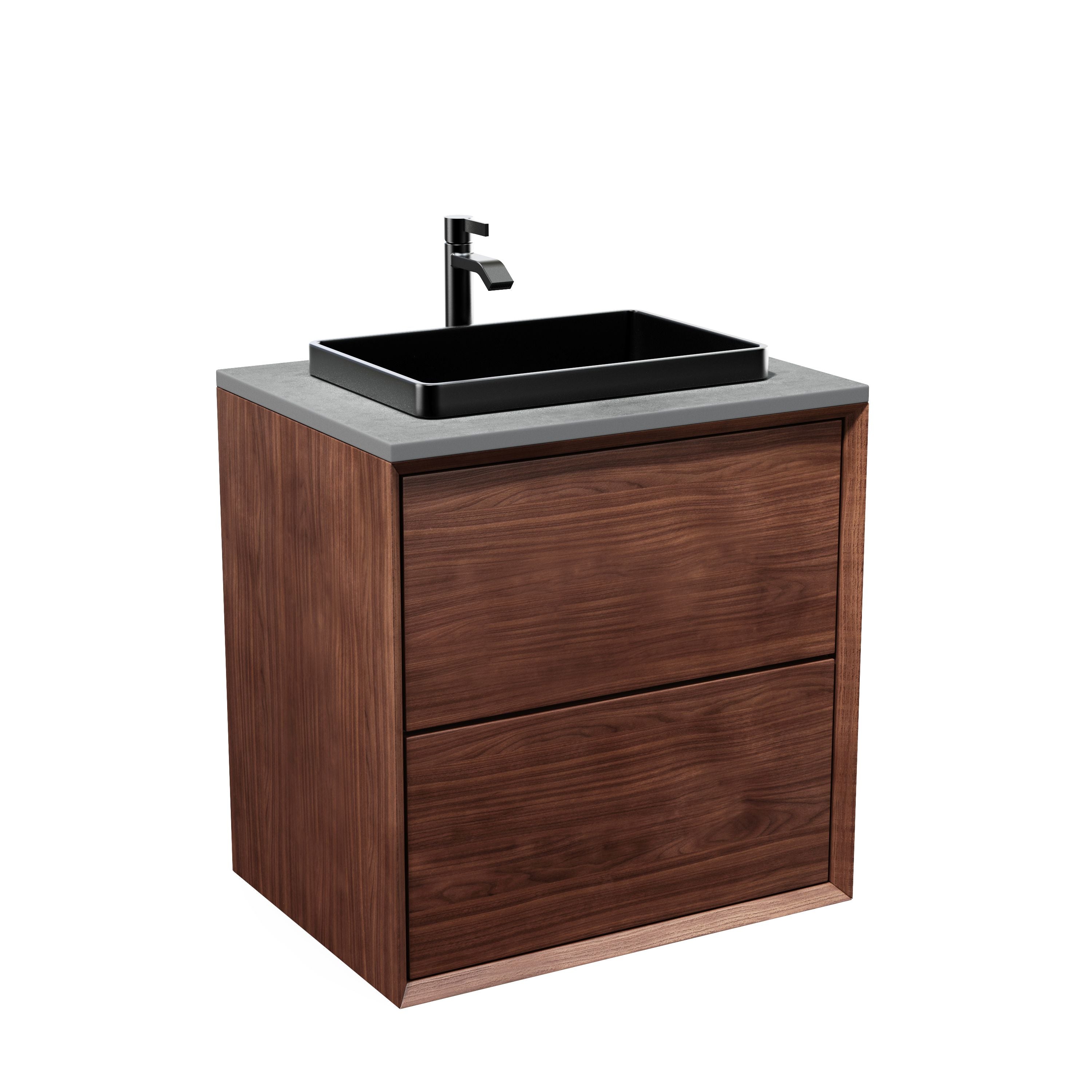 Walnut vanity unit 60 cm – Without washbasin