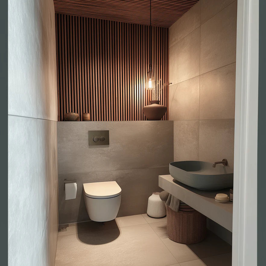 Ge ditt wc/badrum ett lyft och implementera trä