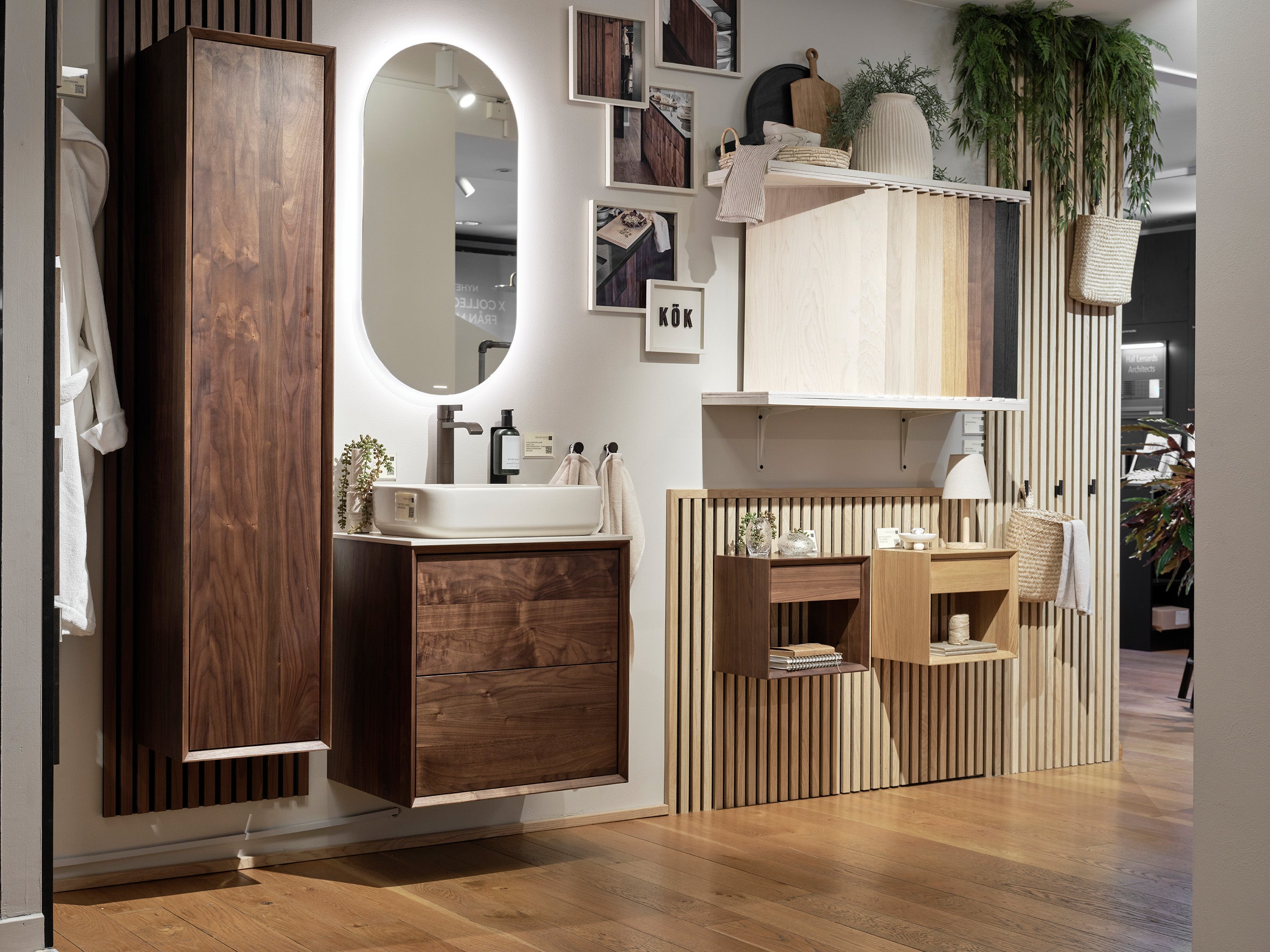 Walnut vanity unit 60 cm – Without washbasin