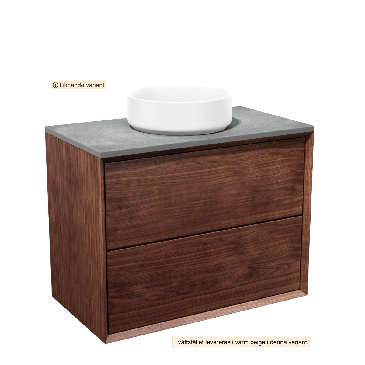 Solid walnut chest of drawers - Scandinavian design