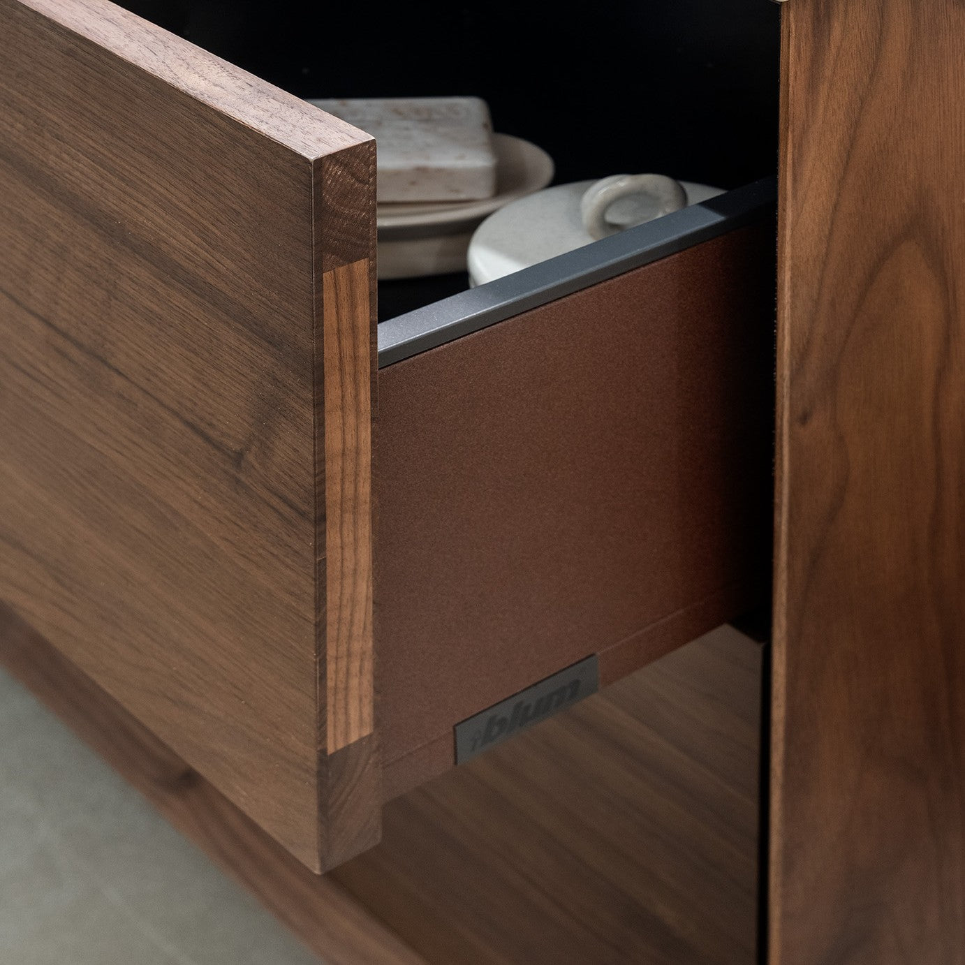 Walnut vanity unit 60 cm – Without washbasin